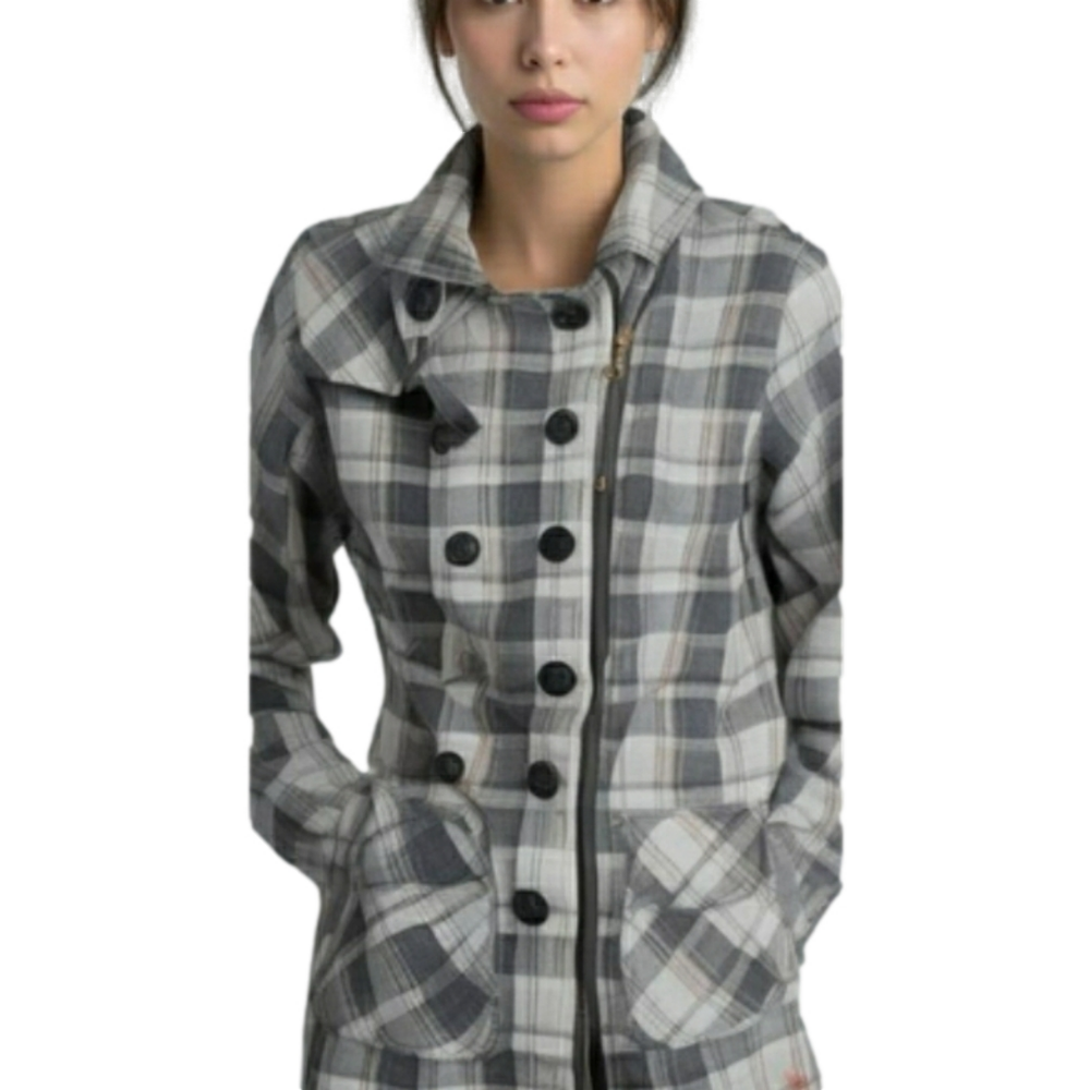 Billabong Plaid Jacket Flannel Grunge Emo Goth Skater  Minimalist M